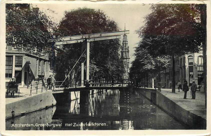 Amsterdam Groenburgwal met Zuiderkerktor