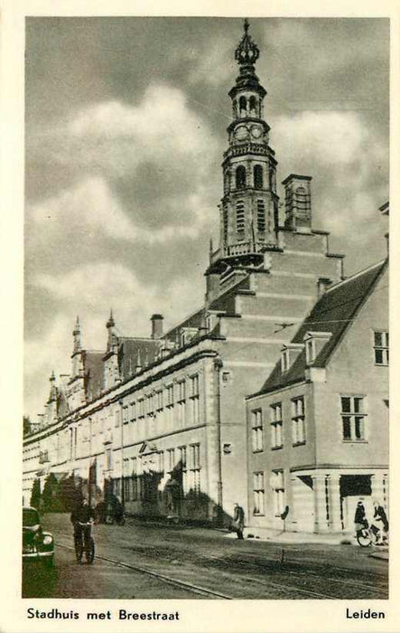 Leiden Stadhuis met Breestraat