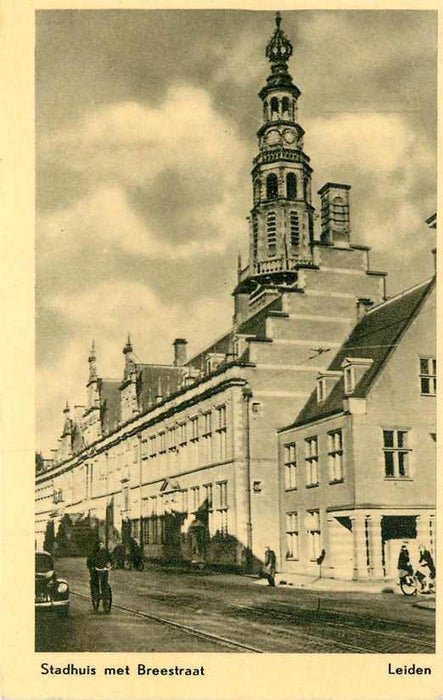 Leiden Stadhuis met Breestraat