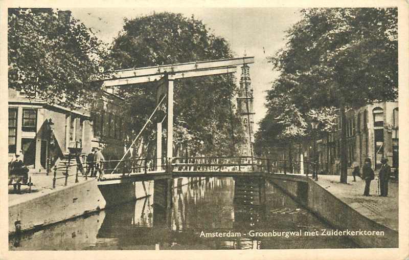 Amsterdam Groenburgwal met Zuiderkerktor