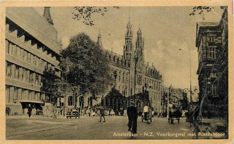 Amsterdam NZ Voorburgwal met Postkantoor