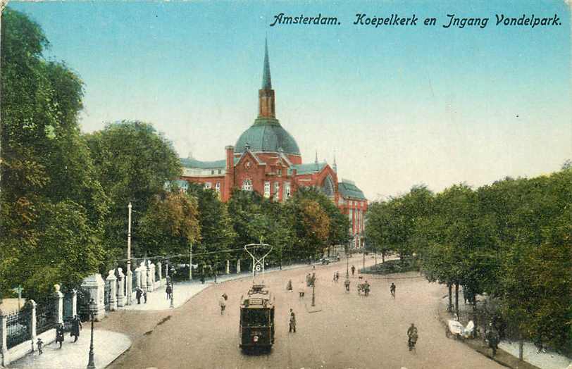 Amsterdam Koepelkerk en Ingang Vondelpar