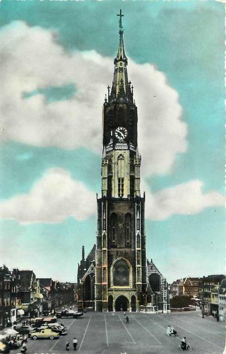 Delft Markt met Nieuwe Kerk