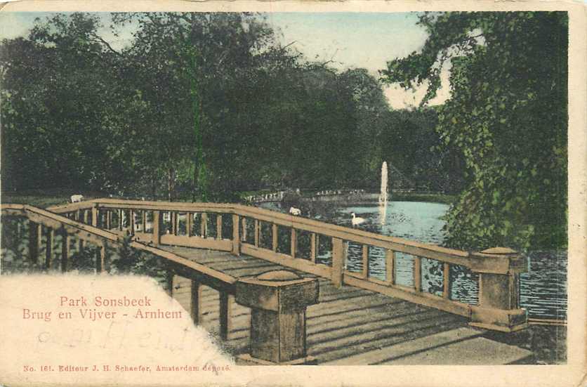 Arnhem Park Sonsbeek Brug en Vijver