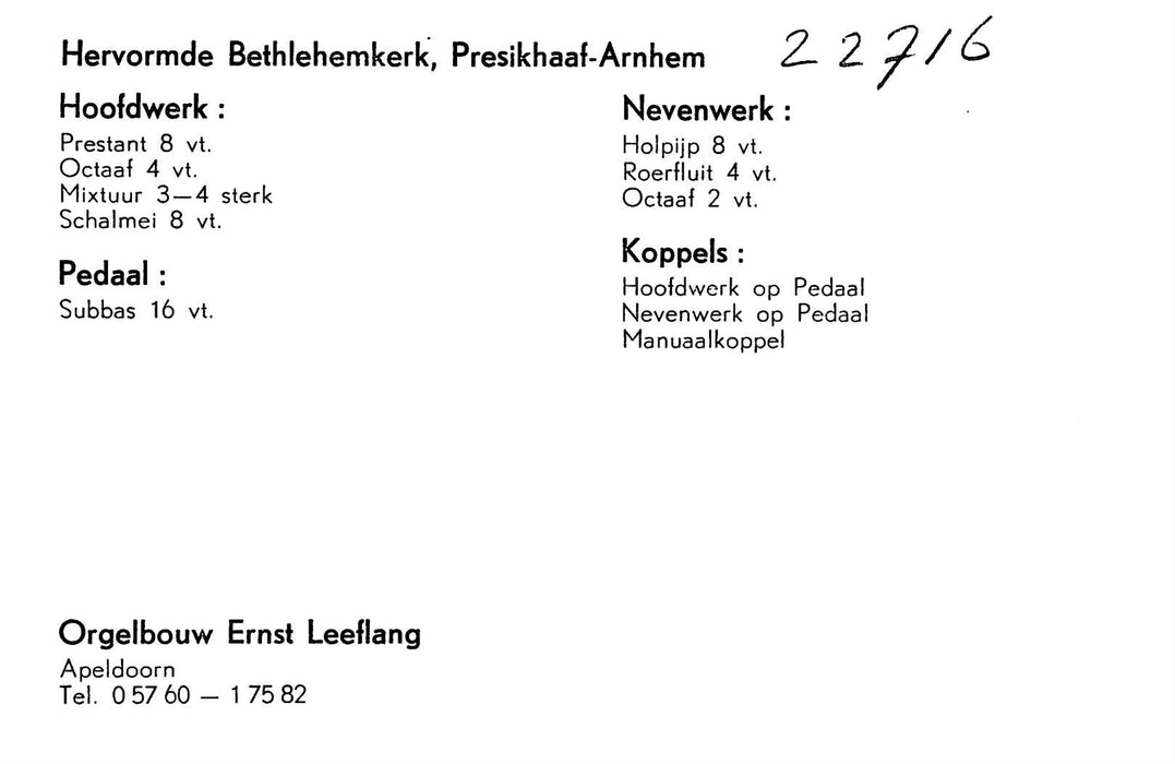 Arnhem Hervormde Bethlehemkerk Presikhaa