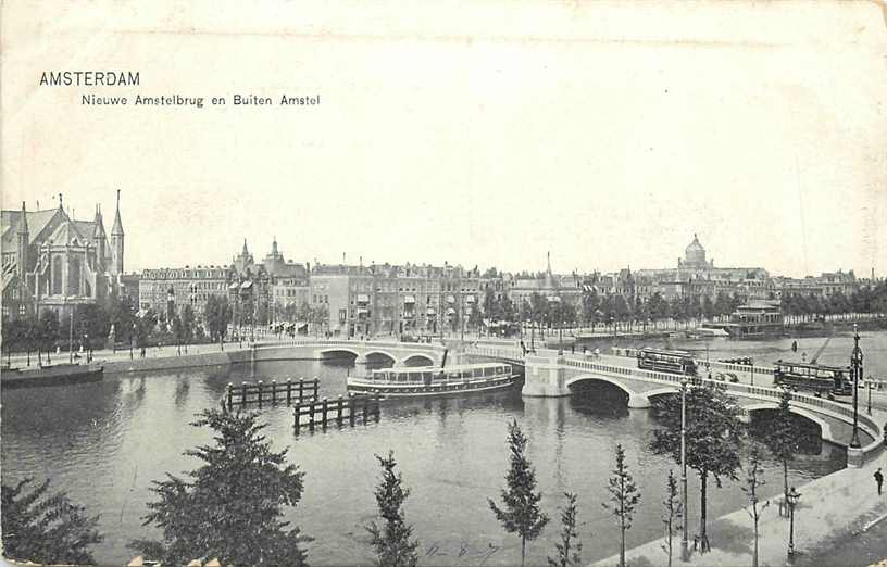 Amsterdam Nieuwe Amstelbrug en Buiten Am