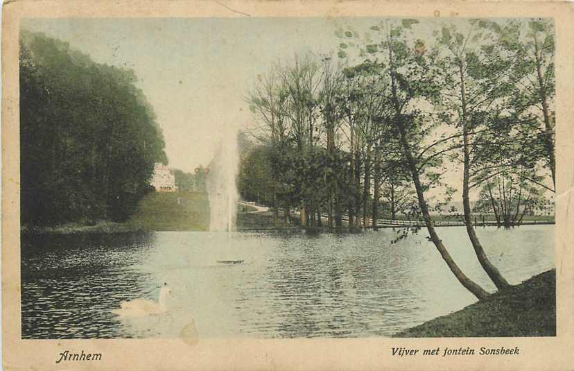 Arnhem Vijver met Fontein Sonsbeek