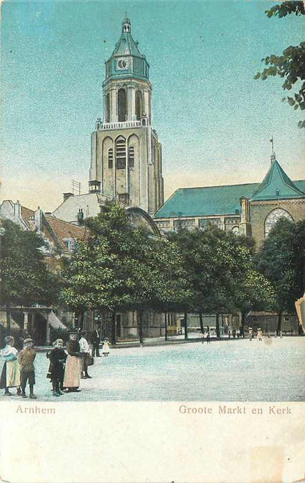 Arnhem Groote Markt en Kerk