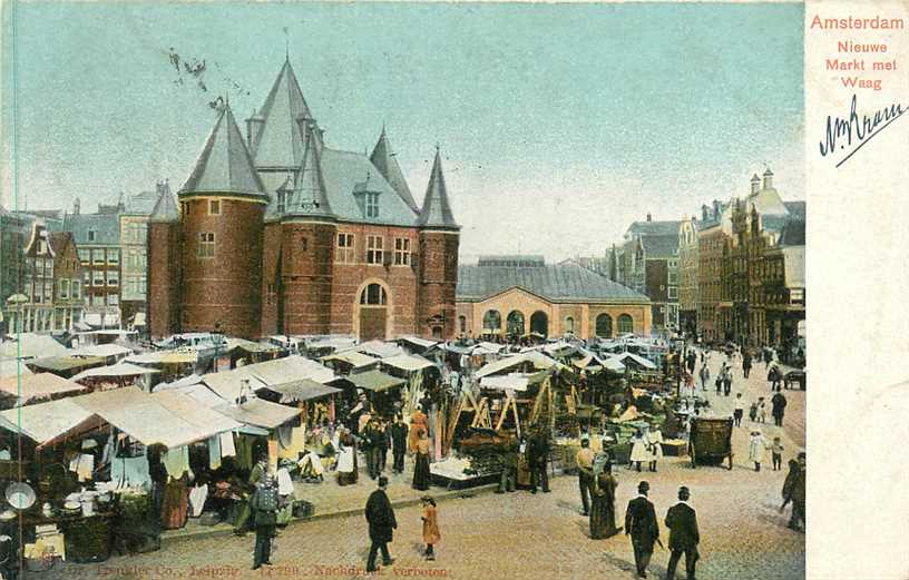 Amsterdam Nieuwe Markt met Waag