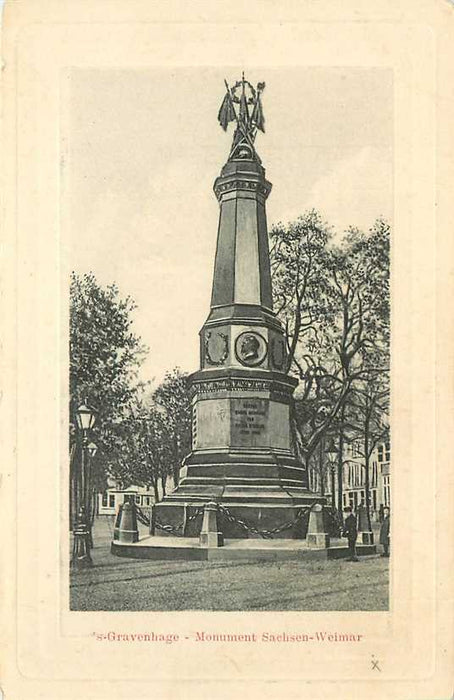 Den Haag  Monument Sachsen Weimar