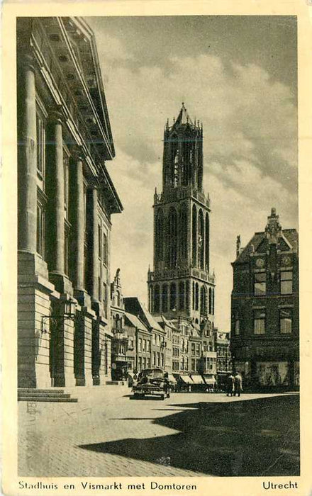 Utrecht Stadhuis Vismarkt Domtoren