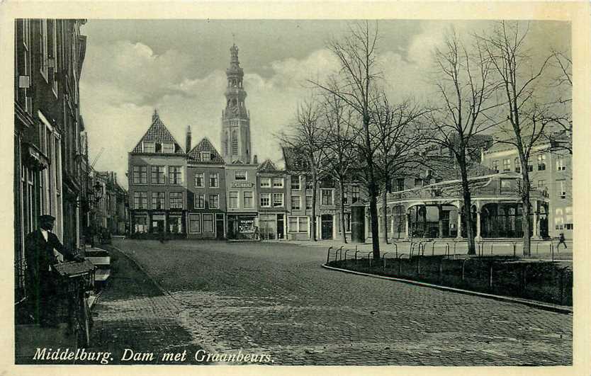 Middelburg Dam met Graanbeurs