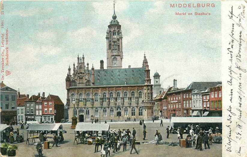 Middelburg Markt en Stadhuis