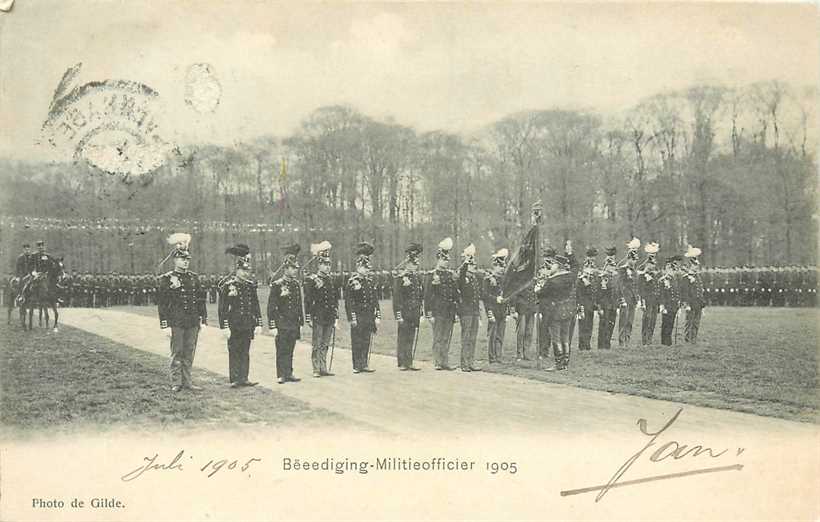 Den Haag Beeediging Militieofficier 1905