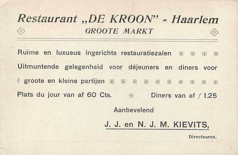 Haarlem Restaurant De Kroon