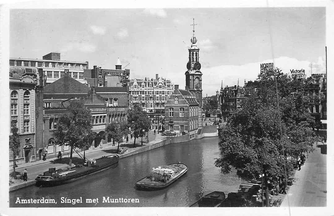 Amsterdam Singel met Munttoren