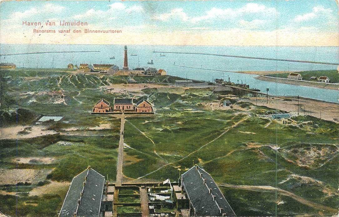 Haven van Ijmuiden Panorama vanaf den Binnenvuurtoren