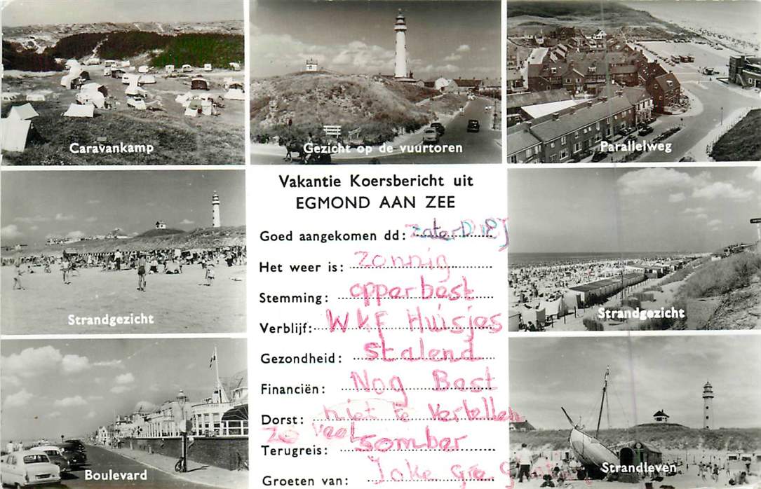 Egmond aan Zee Vakantie koersbericht