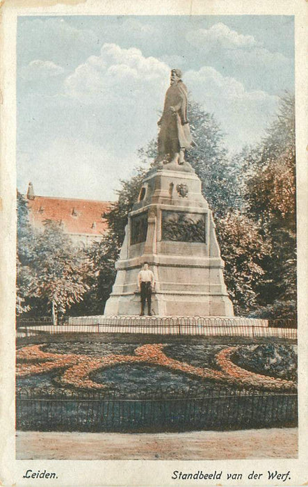 Leiden Standbeeld van der Werf