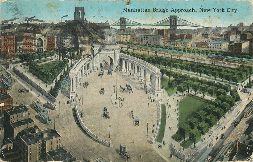 New York City Manhattan Bridge Approach