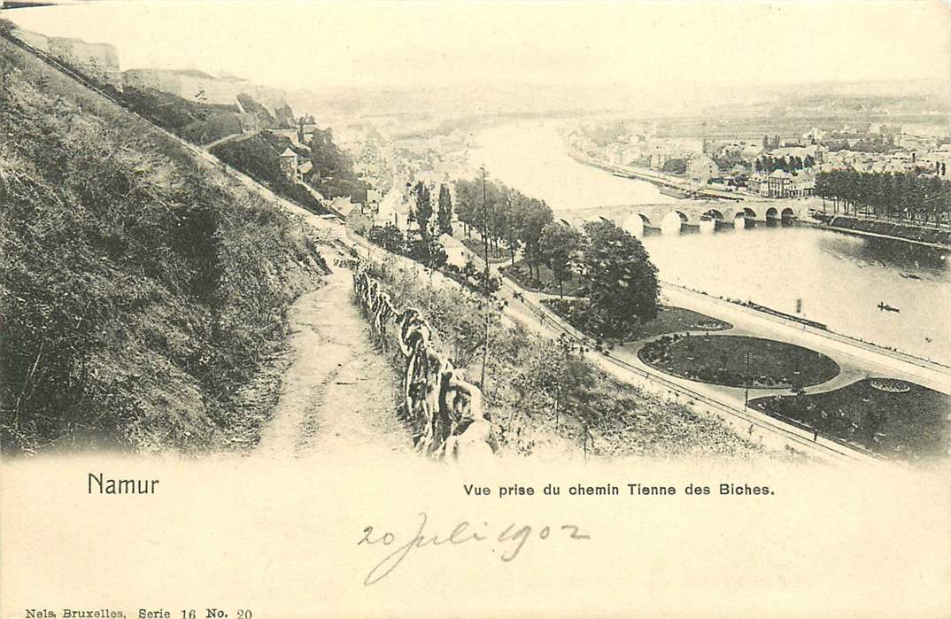 Namur Vue prise du chemin Tienne des Biches