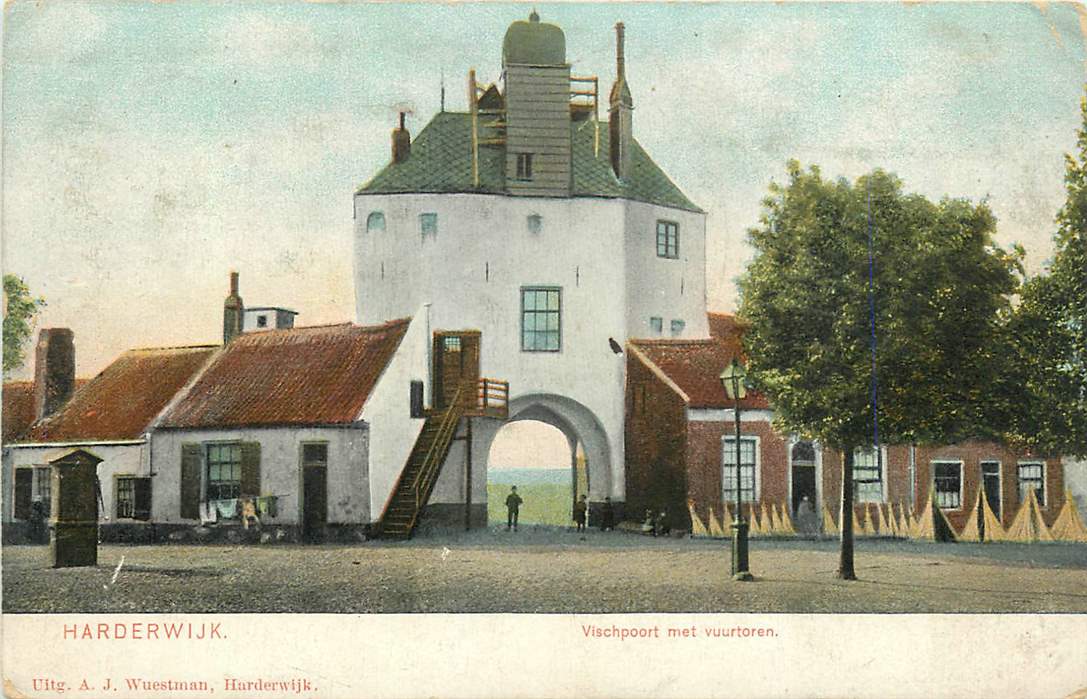 Harderwijk Vischpoort met vuurtoren