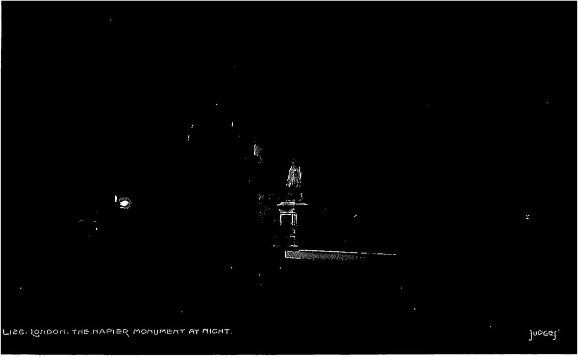 London Napier Monument at Night