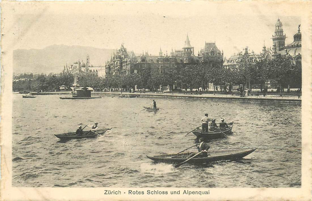 Zürich Rotes Schloss und Apenquai