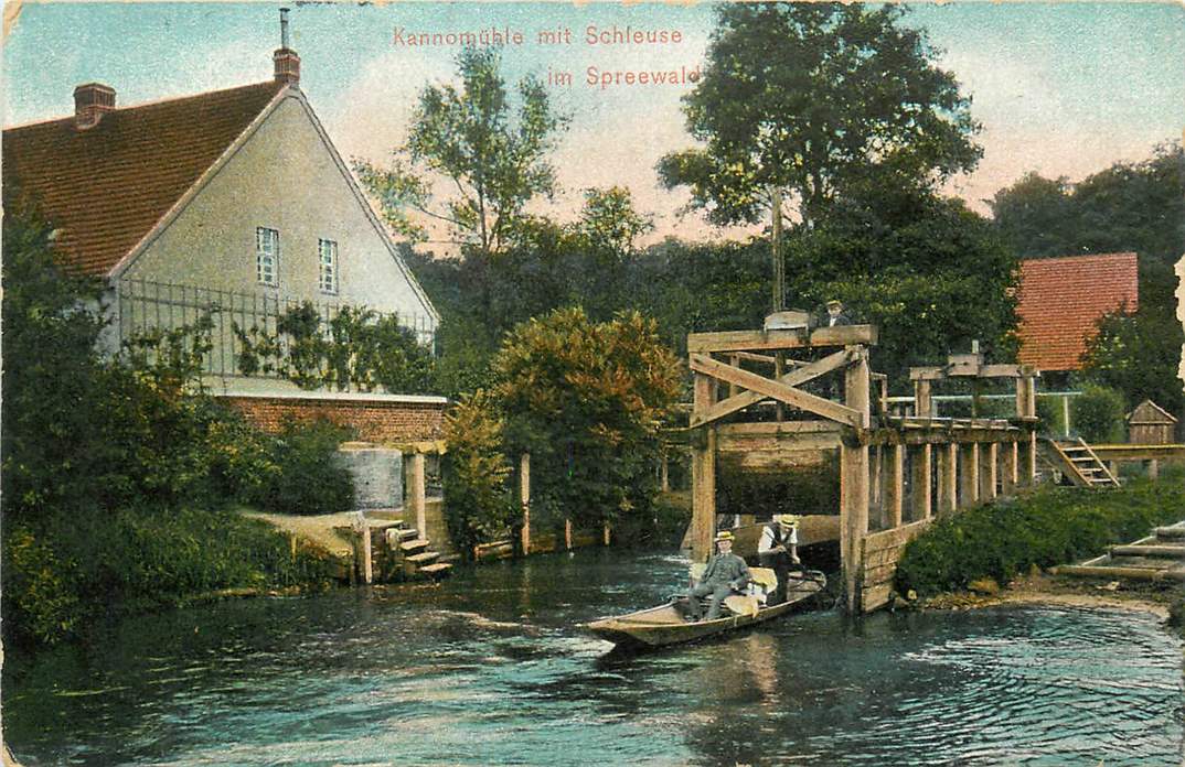 Spreewald Kannomühle mit Schleuse
