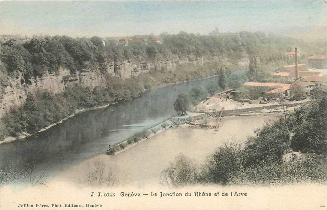 Geneve La Jonction du Rhone et le l'Arve