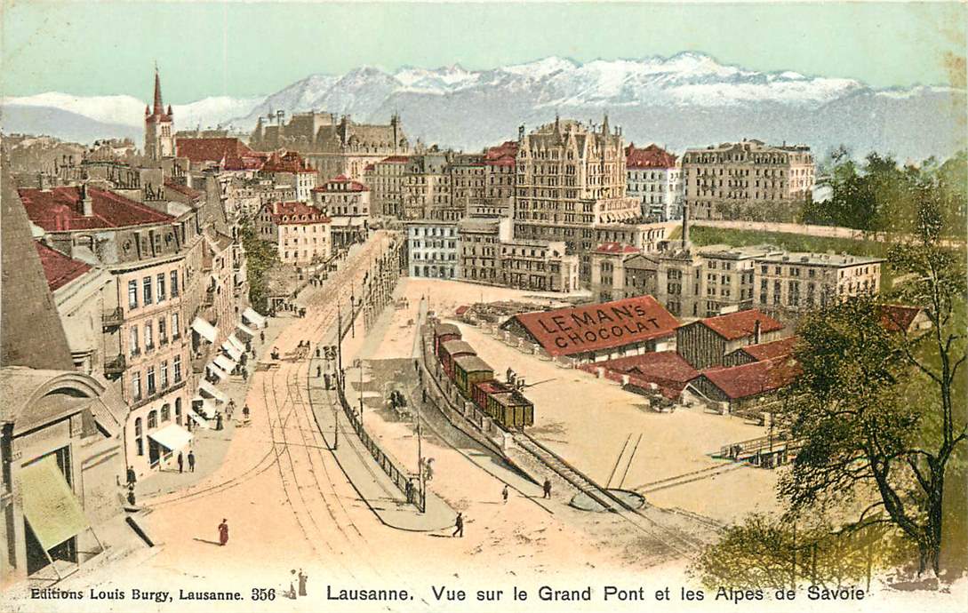 Lausanne Vue sur le Grand Pont