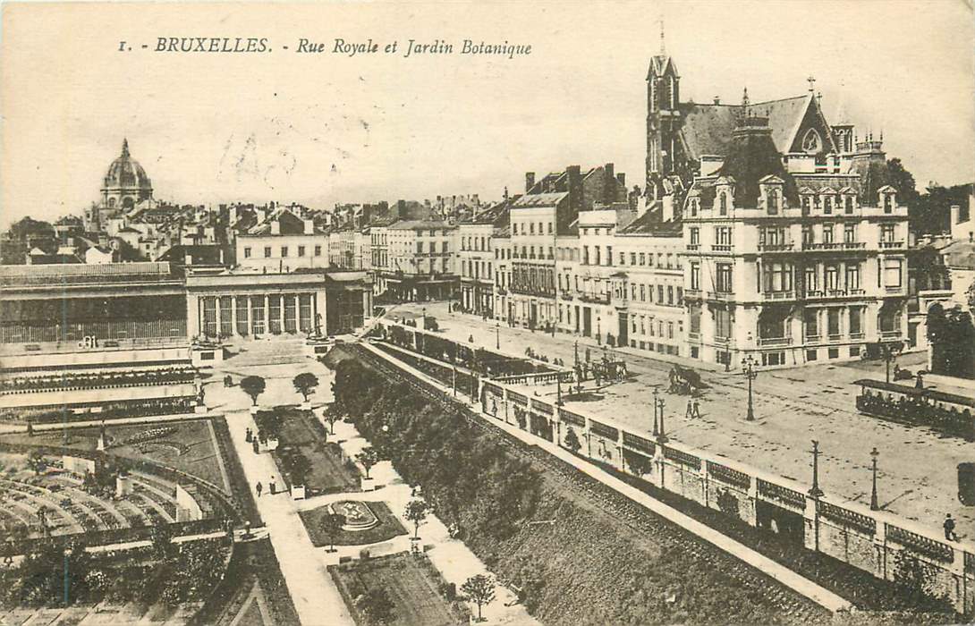 Bruxelles Rue Royale et Jardin Botanique