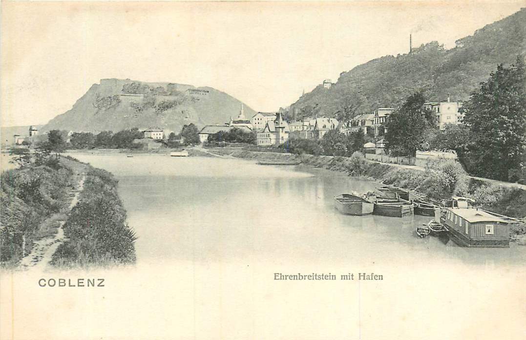 Coblenz Ehrenbreitstein mit Hafen