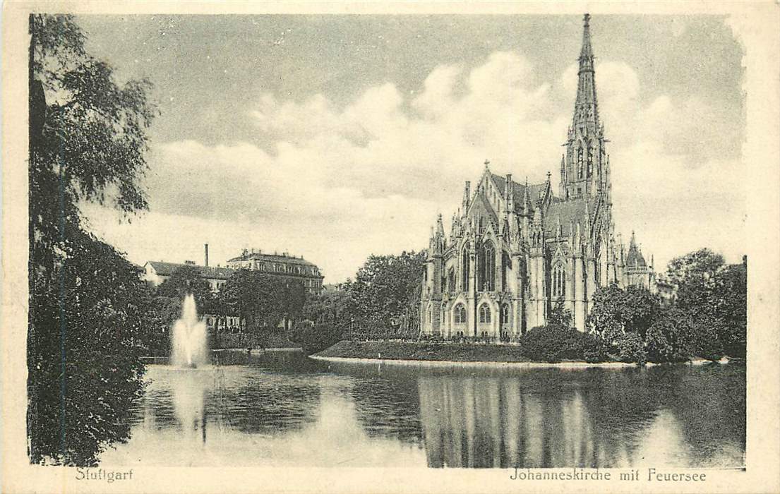 Stuttgart Johanneskirche mit Feuersee
