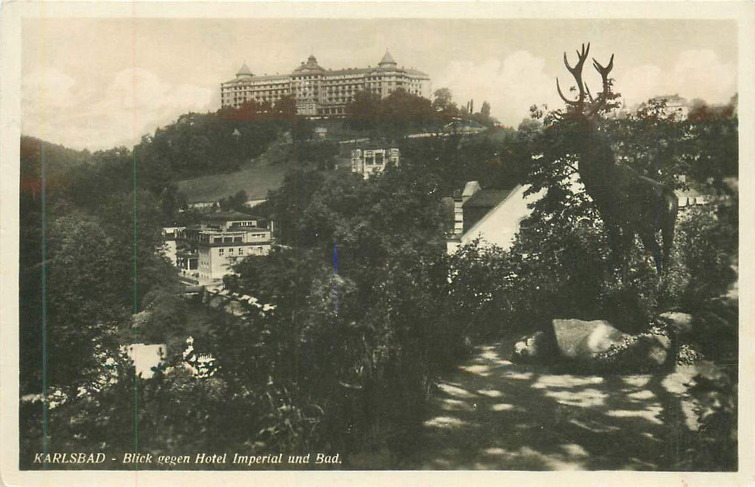 Karlsbad Blick gegen Hotel Imperial und Bad