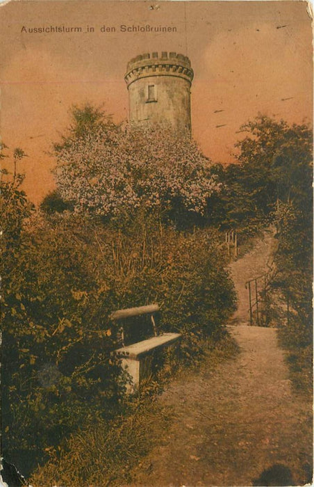 Tecklenburg Aussichtsturm den Schlossruinen