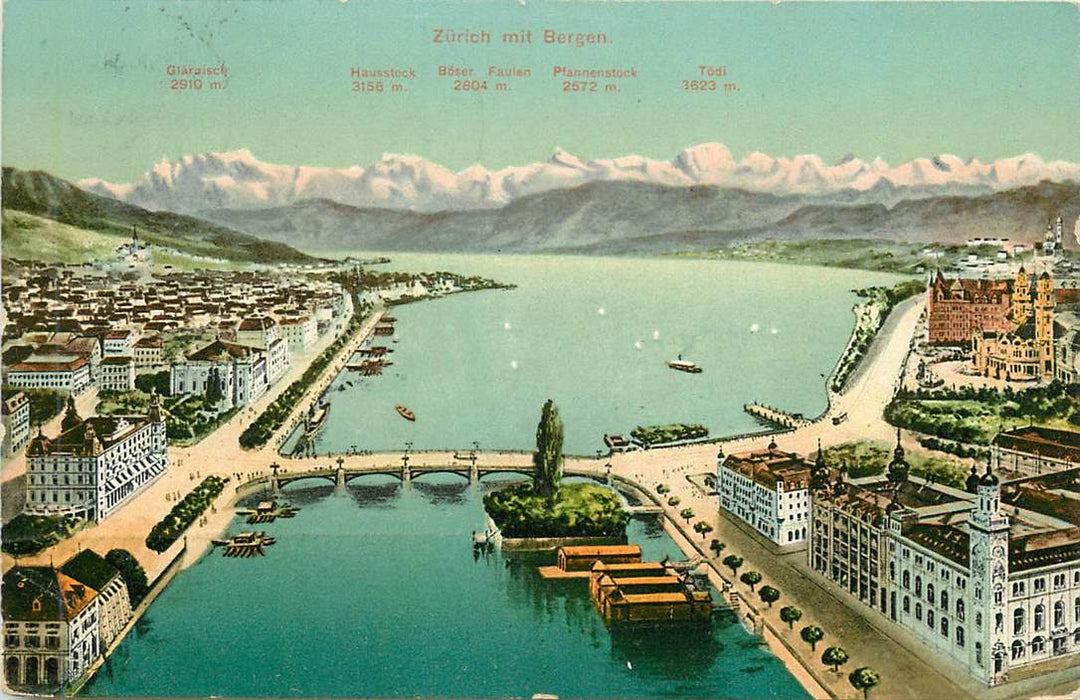 Zurich mit Bergen