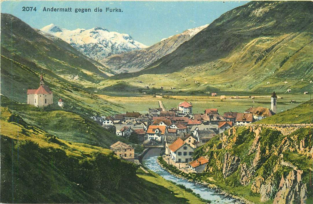 Andermatt gegen die Furka