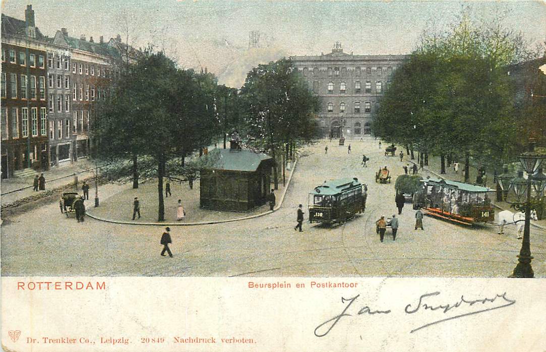 Rotterdam Beursplein en Postkantoor