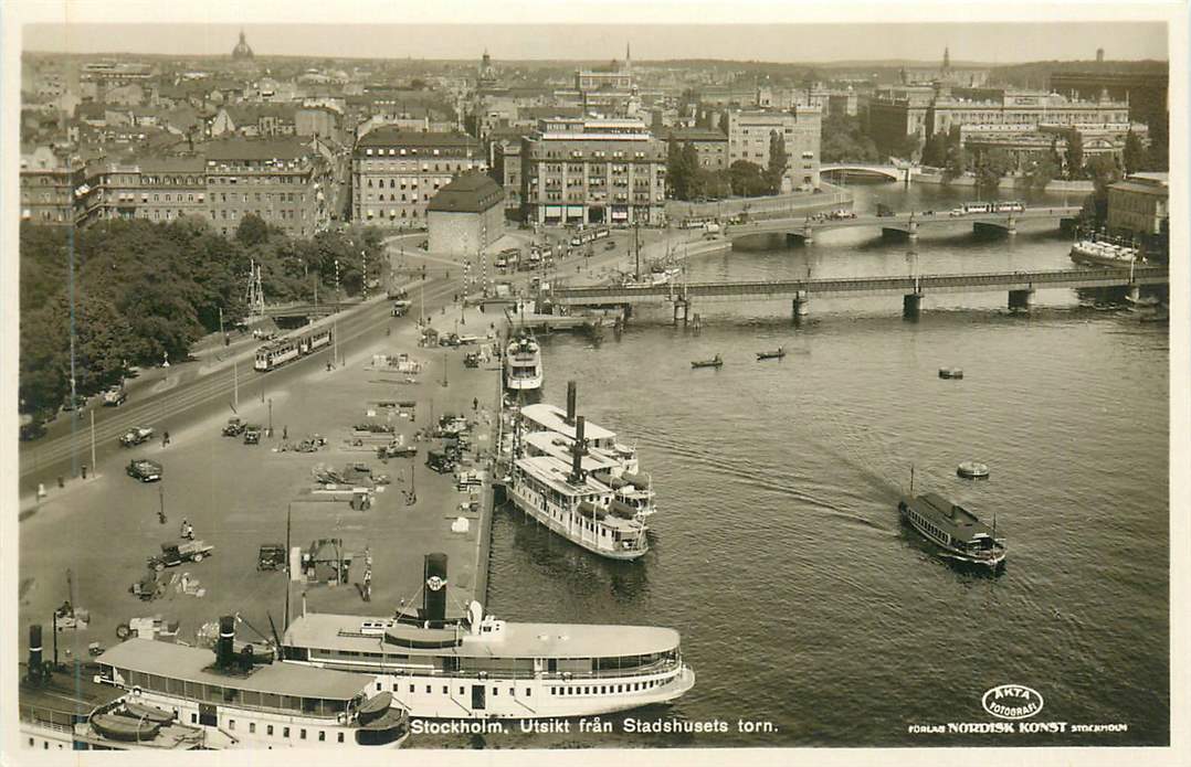 Stockholm Utsikt fran Stadshusets torn