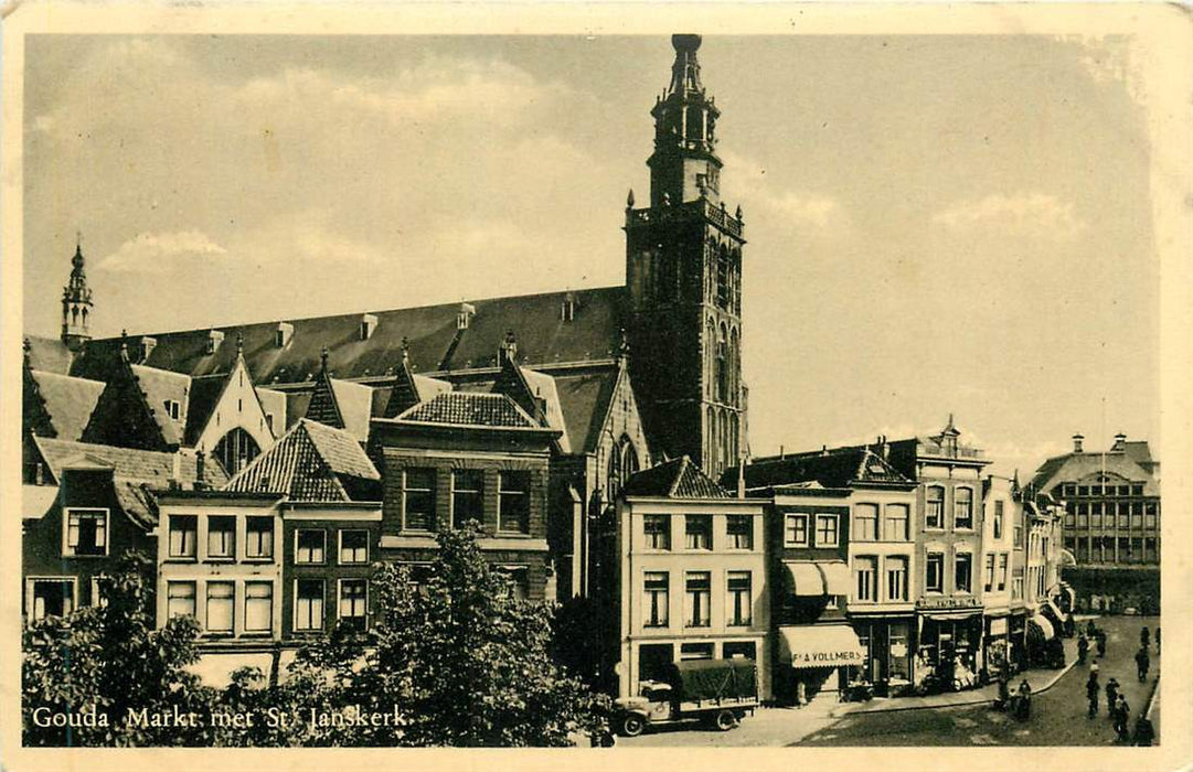 Gouda Markt met Kerk