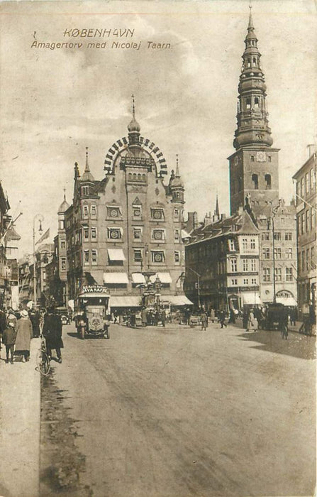 Kobenhavn Amagertorv med Nicolaj Taarn