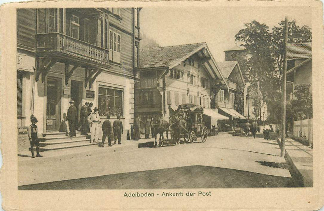 Adelboden Ankunft der Post