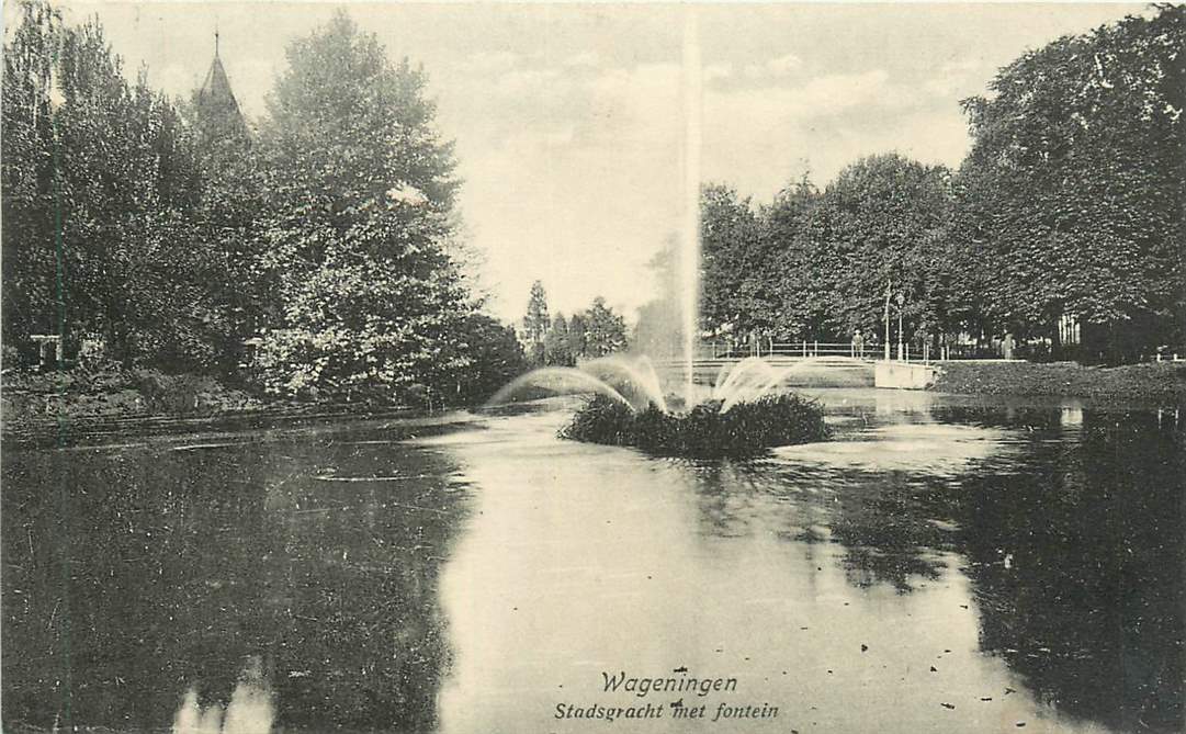 Wageningen Stadsgracht met fontein