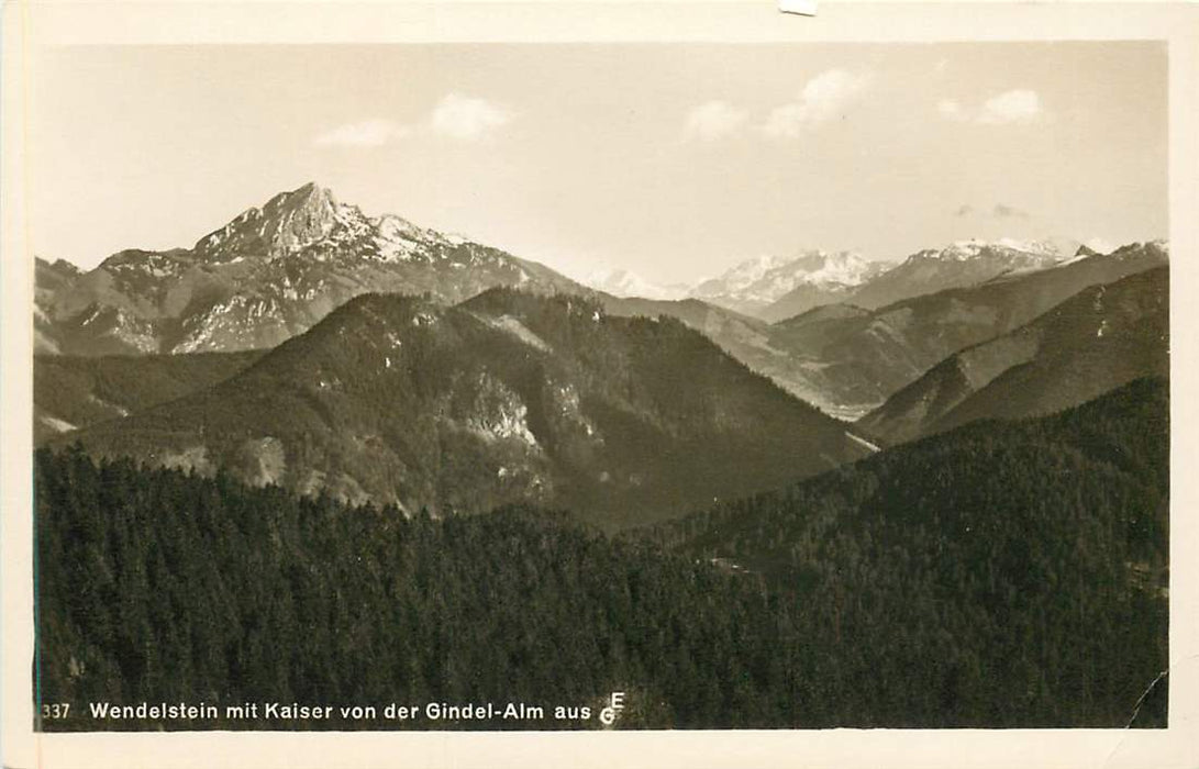 Wendelstein mit Kaiser von der Gindel-Alm aus