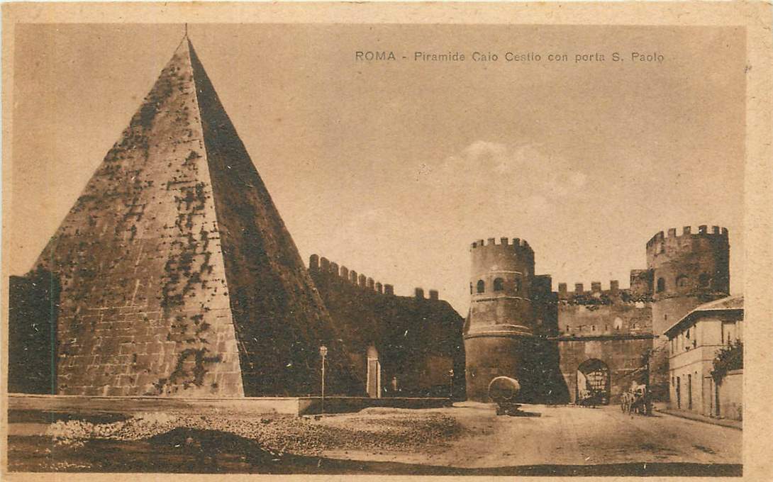 Roma Piramide Caio Cestio con porta S. Paolo