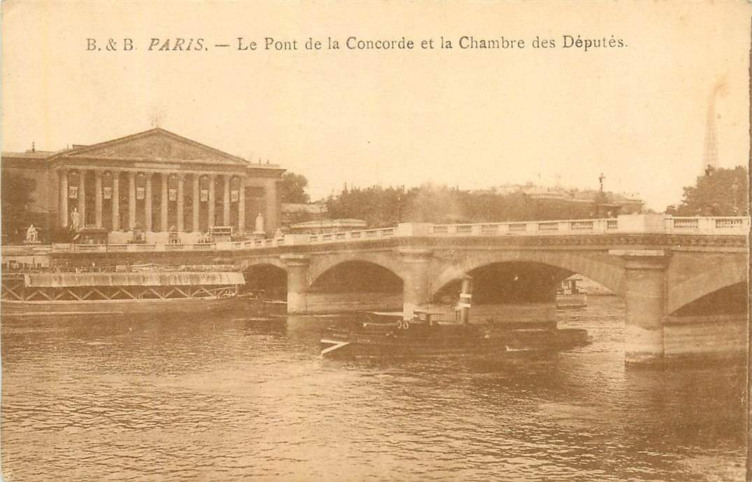 Paris Le Pont de la Concorde et la Chambre des Deputes