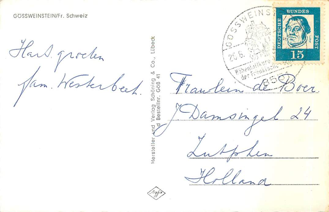 Gossweinstein Fr. Schweiz