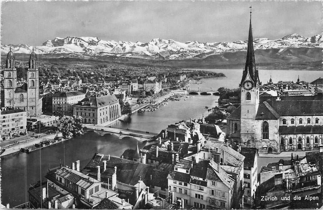 Zurich und die Alpen