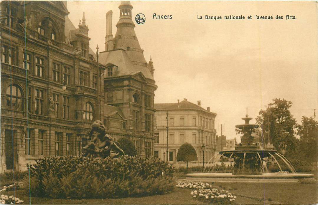 Anvers La Banque nationale et l'avenue des Arts